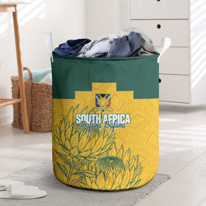 Custom South Africa Soccer Laundry Basket From Protea Roots We Rise - African Pride