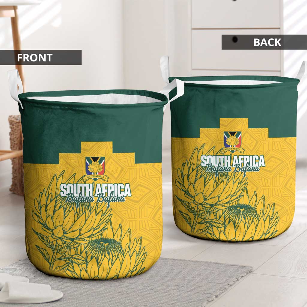 Custom South Africa Soccer Laundry Basket From Protea Roots We Rise - African Pride