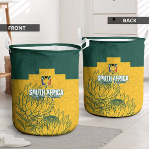 Custom South Africa Soccer Laundry Basket From Protea Roots We Rise - African Pride
