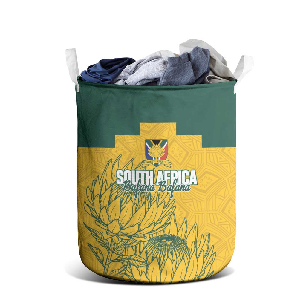 Custom South Africa Soccer Laundry Basket From Protea Roots We Rise - African Pride