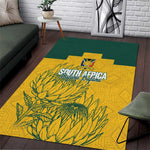 Custom South Africa Soccer Area Rug From Protea Roots We Rise - African Pride