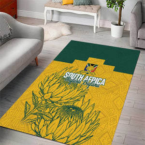 Custom South Africa Soccer Area Rug From Protea Roots We Rise - African Pride