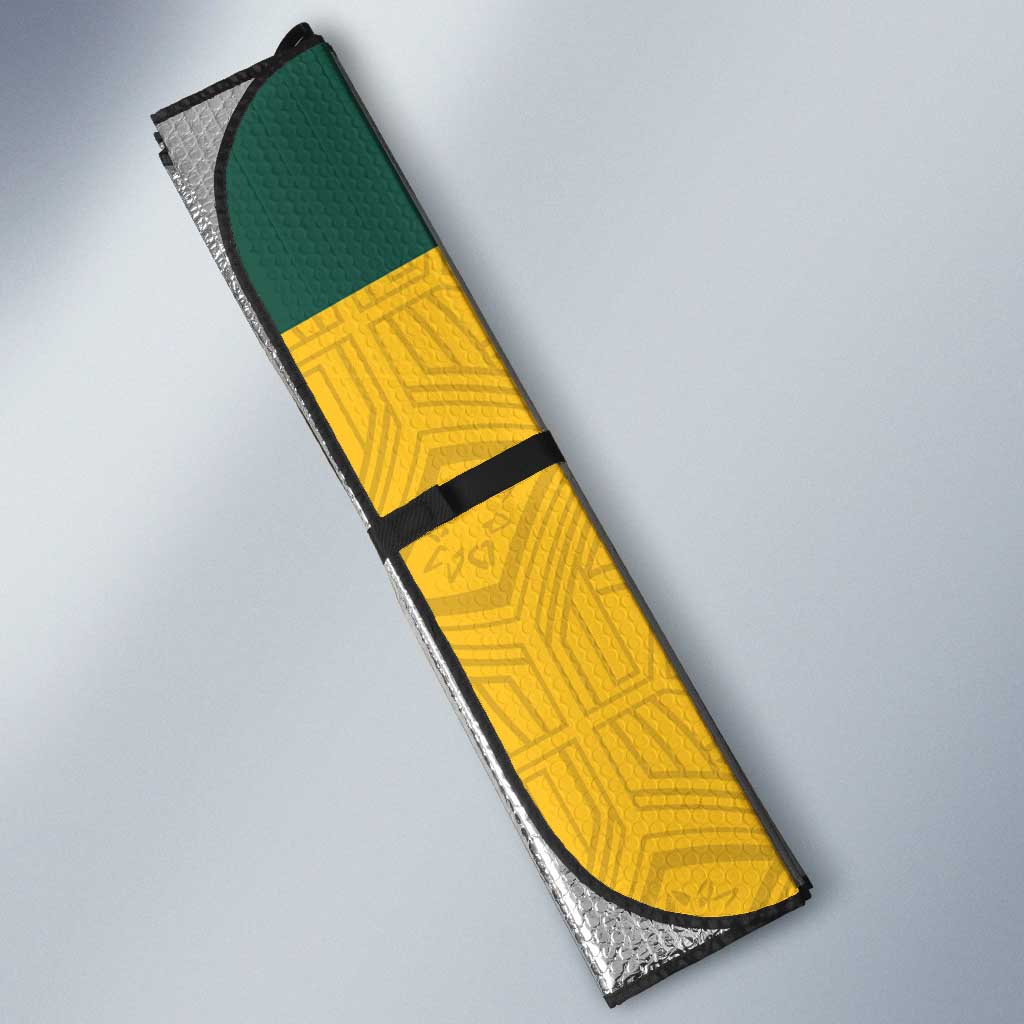 Custom South Africa Soccer Auto Sun Shade From Protea Roots We Rise - African Pride