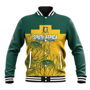 Custom South Africa Soccer Baseball Jacket From Protea Roots We Rise - African Pride