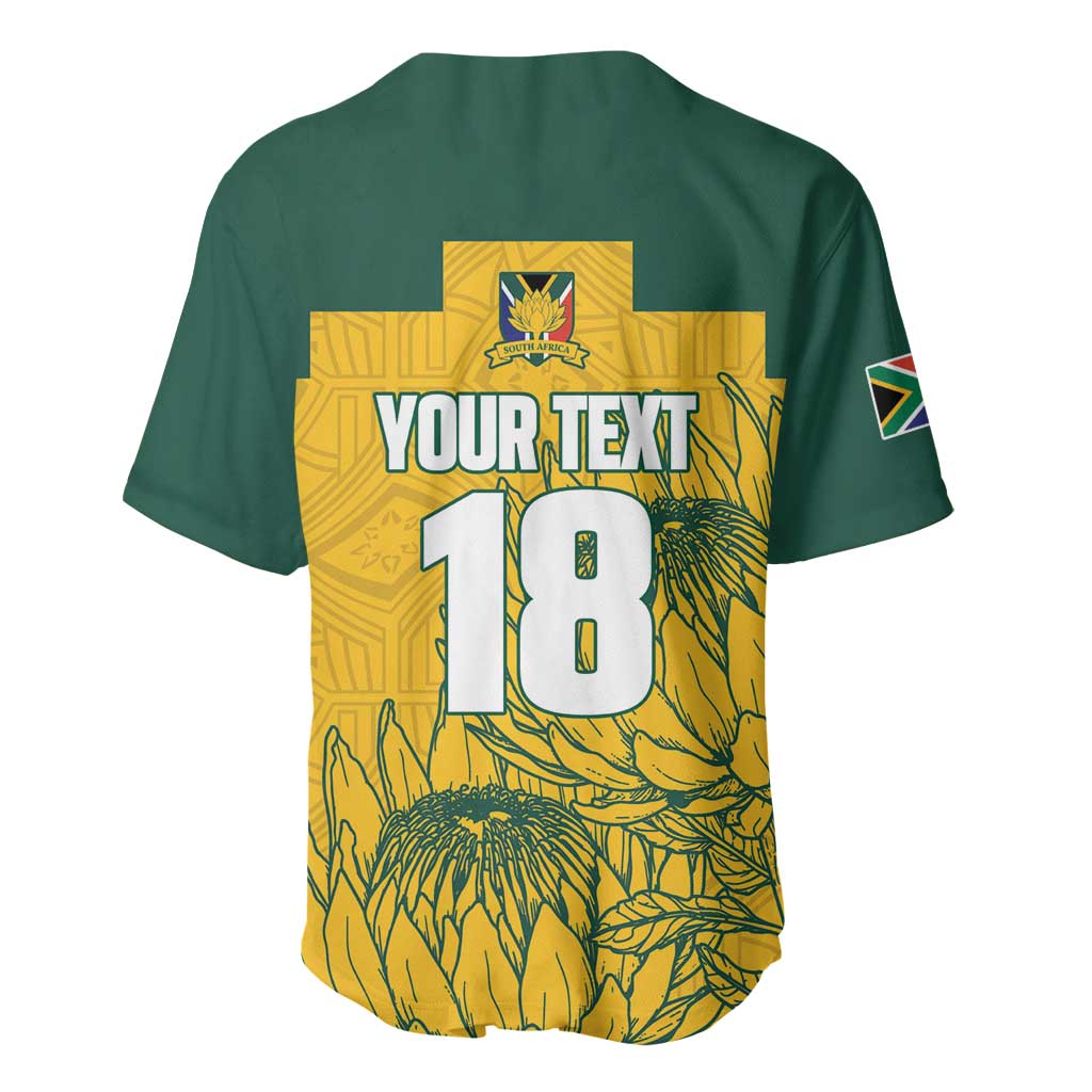Custom South Africa Soccer Baseball Jersey From Protea Roots We Rise - African Pride