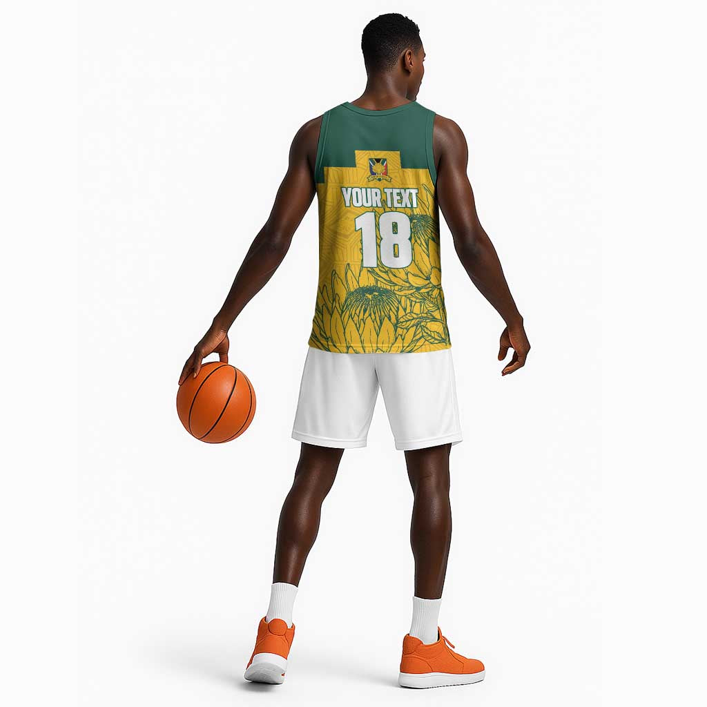 Custom South Africa Soccer Basketball Jersey From Protea Roots We Rise - African Pride