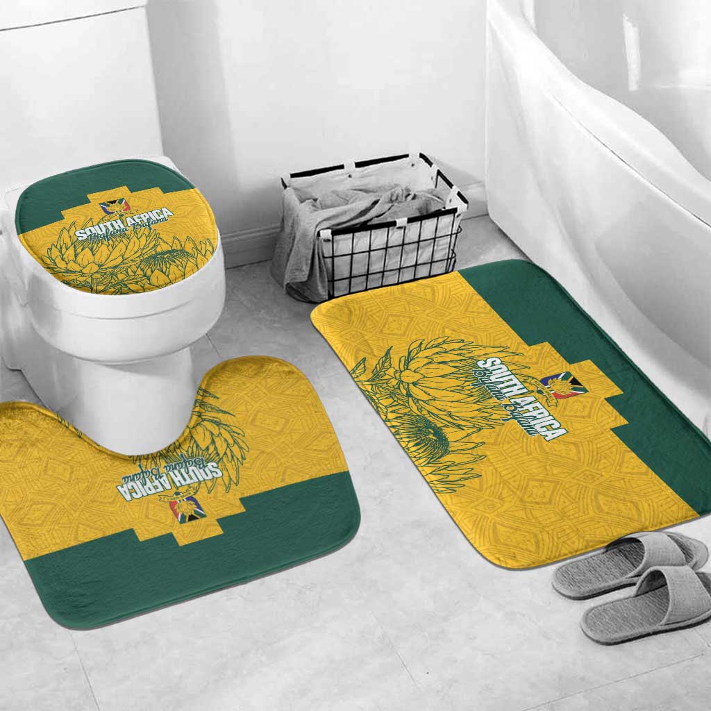 Custom South Africa Soccer Bathroom Set From Protea Roots We Rise - African Pride