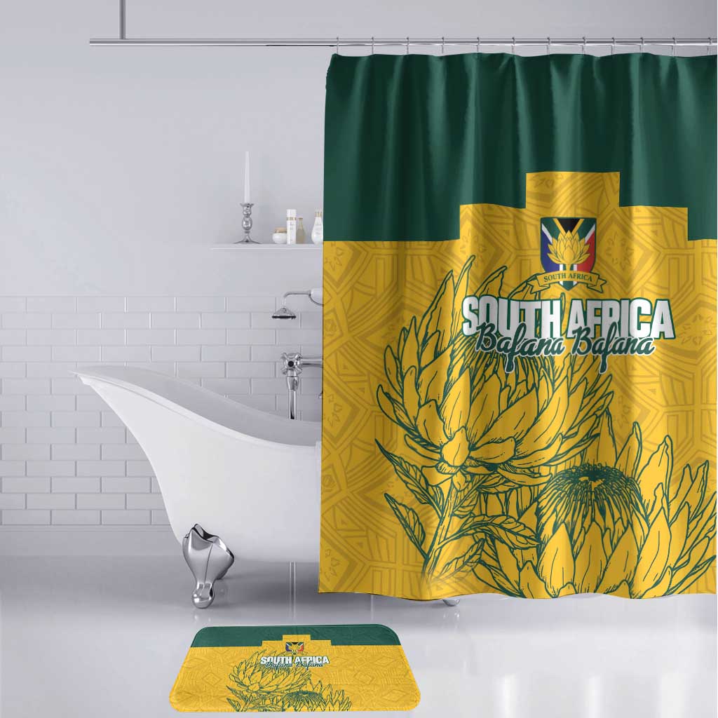 Custom South Africa Soccer Bathroom Set From Protea Roots We Rise - African Pride
