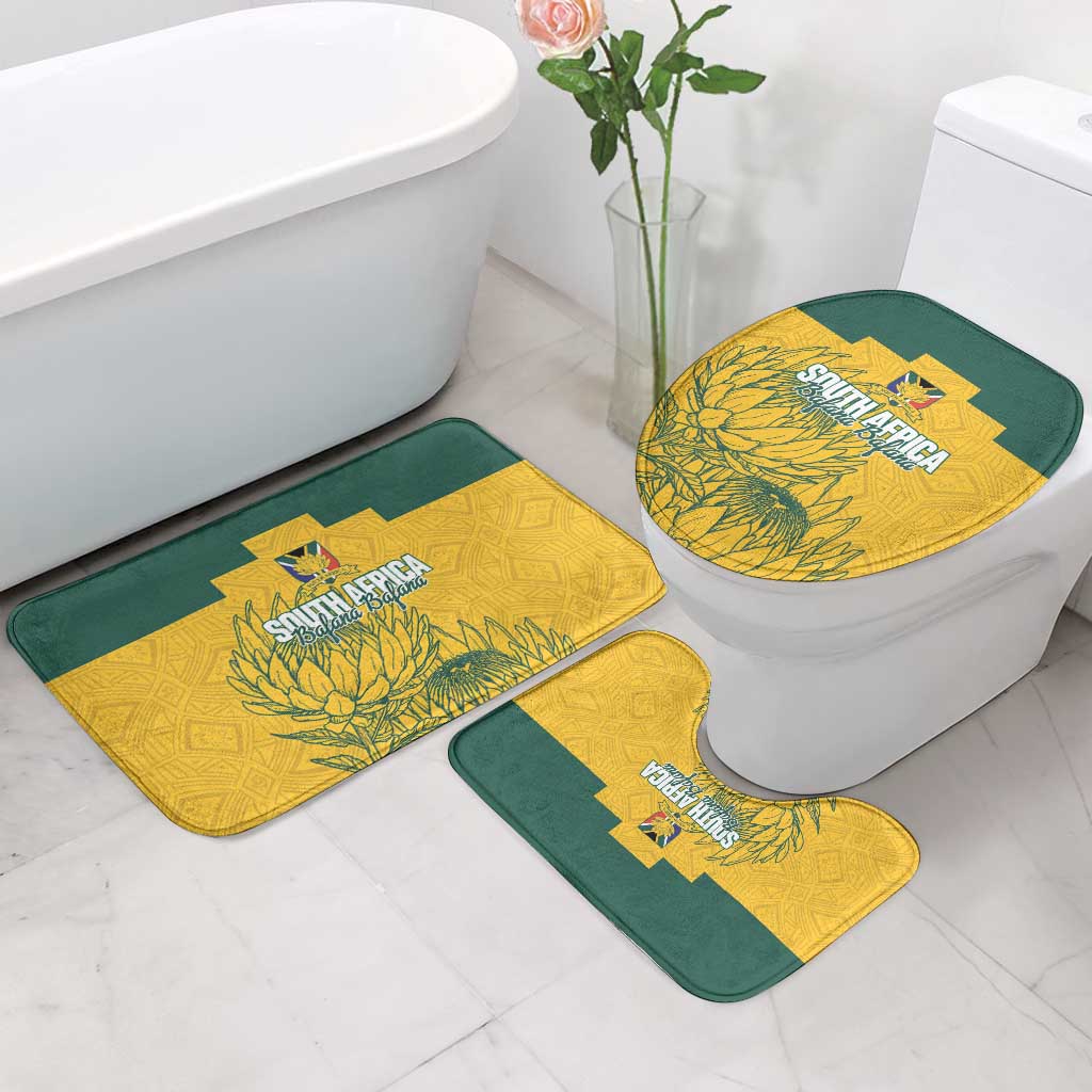 Custom South Africa Soccer Bathroom Set From Protea Roots We Rise - African Pride