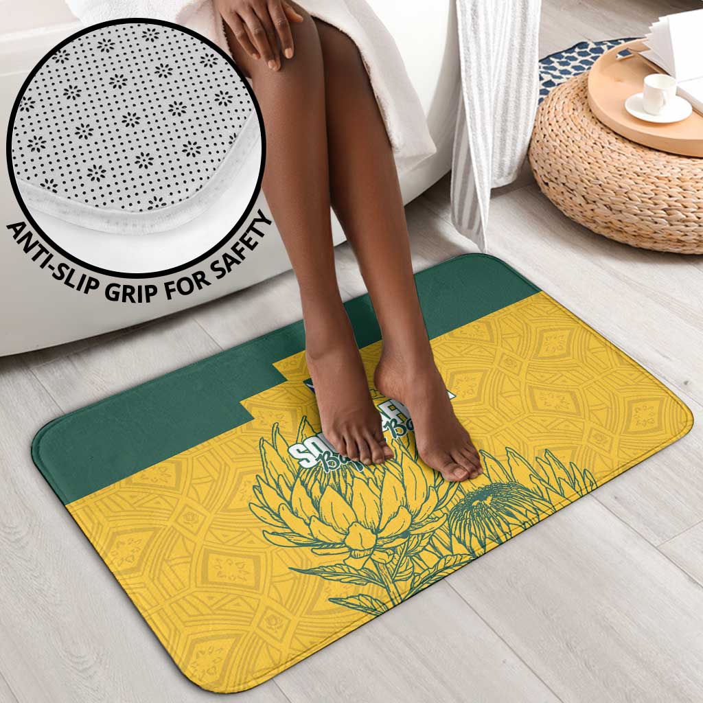 Custom South Africa Soccer Bathroom Set From Protea Roots We Rise - African Pride