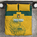 Custom South Africa Soccer Bedding Set From Protea Roots We Rise - African Pride