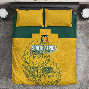 Custom South Africa Soccer Bedding Set From Protea Roots We Rise - African Pride
