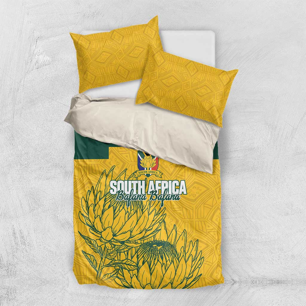 Custom South Africa Soccer Bedding Set From Protea Roots We Rise - African Pride
