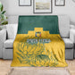 Custom South Africa Soccer Blanket From Protea Roots We Rise - African Pride
