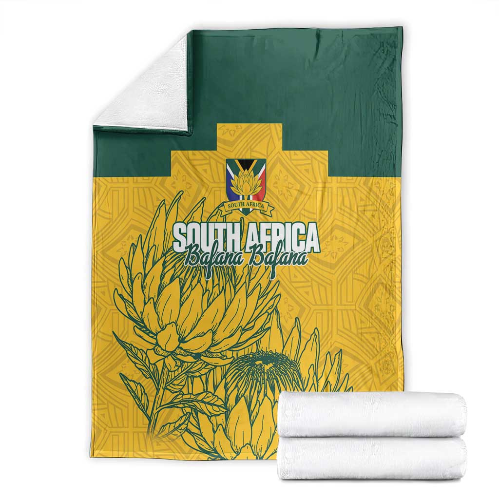 Custom South Africa Soccer Blanket From Protea Roots We Rise - African Pride