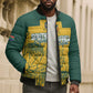 Custom South Africa Soccer Bomber Puffer Jacket From Protea Roots We Rise - African Pride