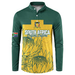 Custom South Africa Soccer Button Sweatshirt From Protea Roots We Rise