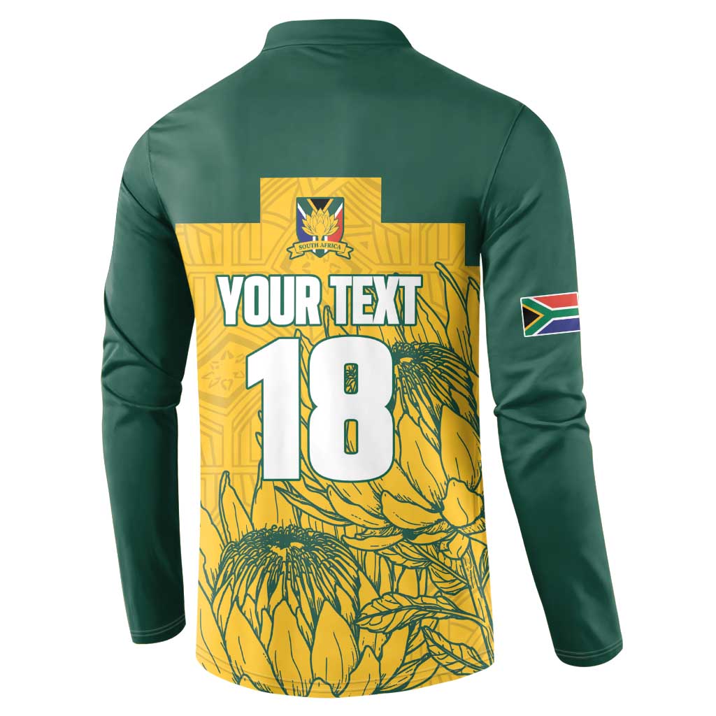 Custom South Africa Soccer Button Sweatshirt From Protea Roots We Rise