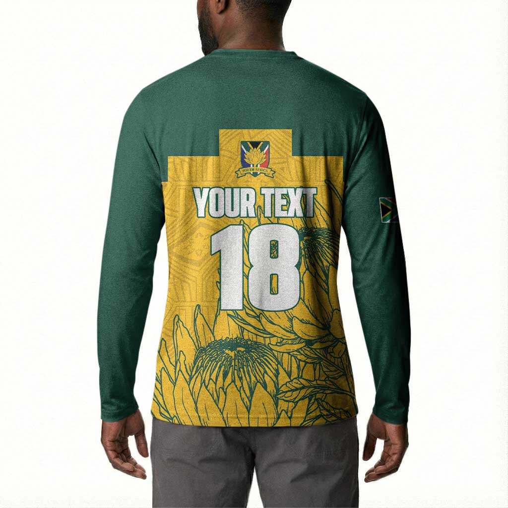 Custom South Africa Soccer Button Sweatshirt From Protea Roots We Rise