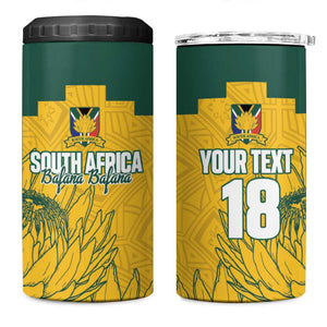Custom South Africa Soccer 4 in 1 Can Cooler Tumbler From Protea Roots We Rise - African Pride