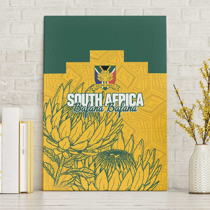 Custom South Africa Soccer Canvas Wall Art From Protea Roots We Rise - African Pride