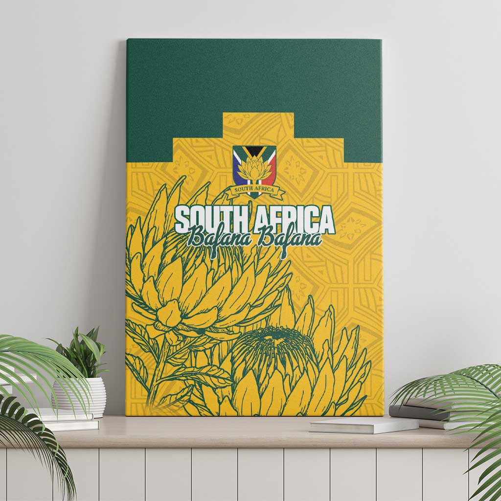 Custom South Africa Soccer Canvas Wall Art From Protea Roots We Rise - African Pride