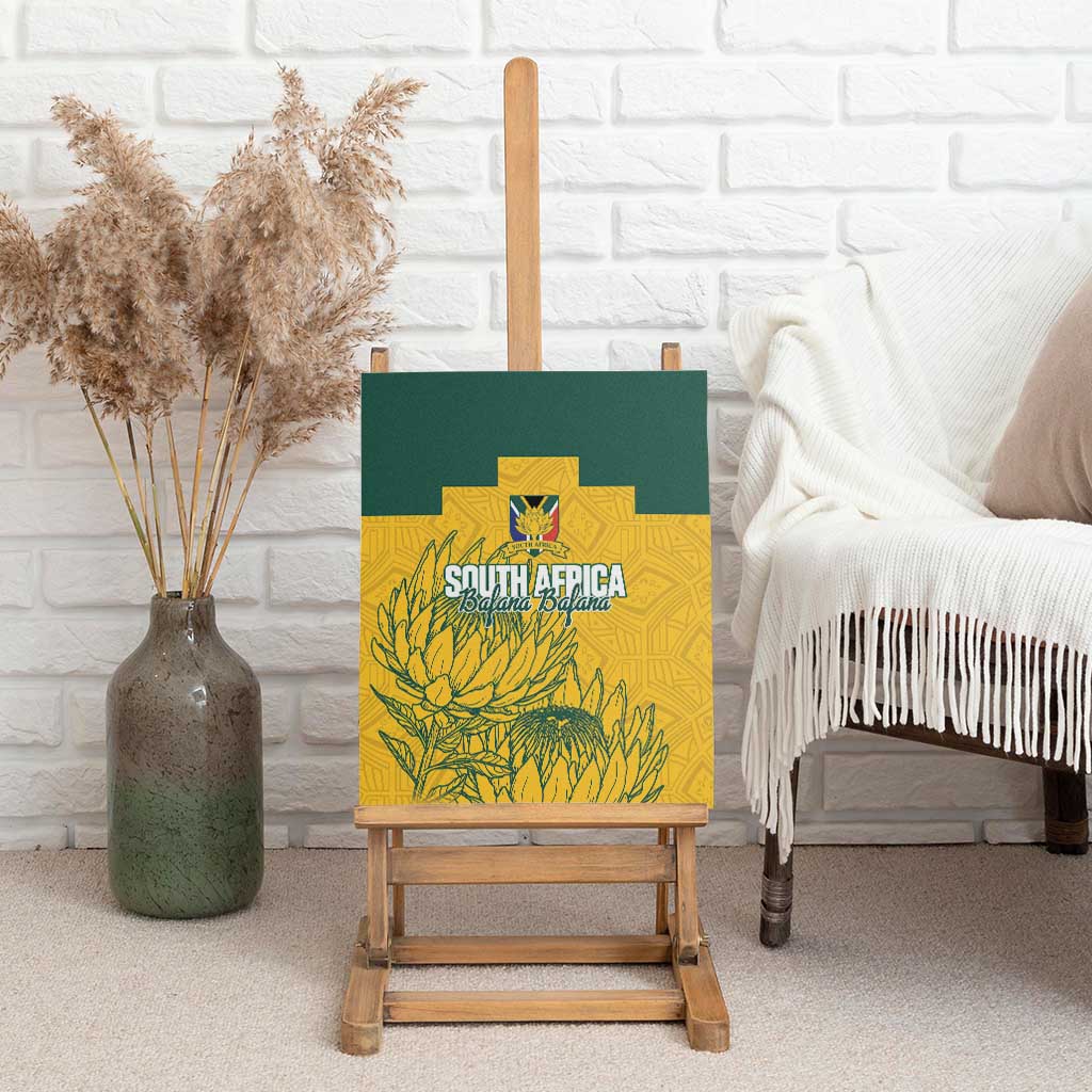 Custom South Africa Soccer Canvas Wall Art From Protea Roots We Rise - African Pride