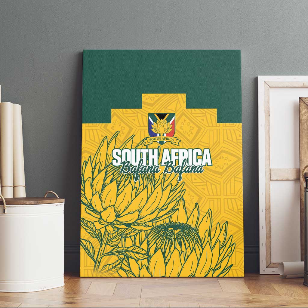 Custom South Africa Soccer Canvas Wall Art From Protea Roots We Rise - African Pride