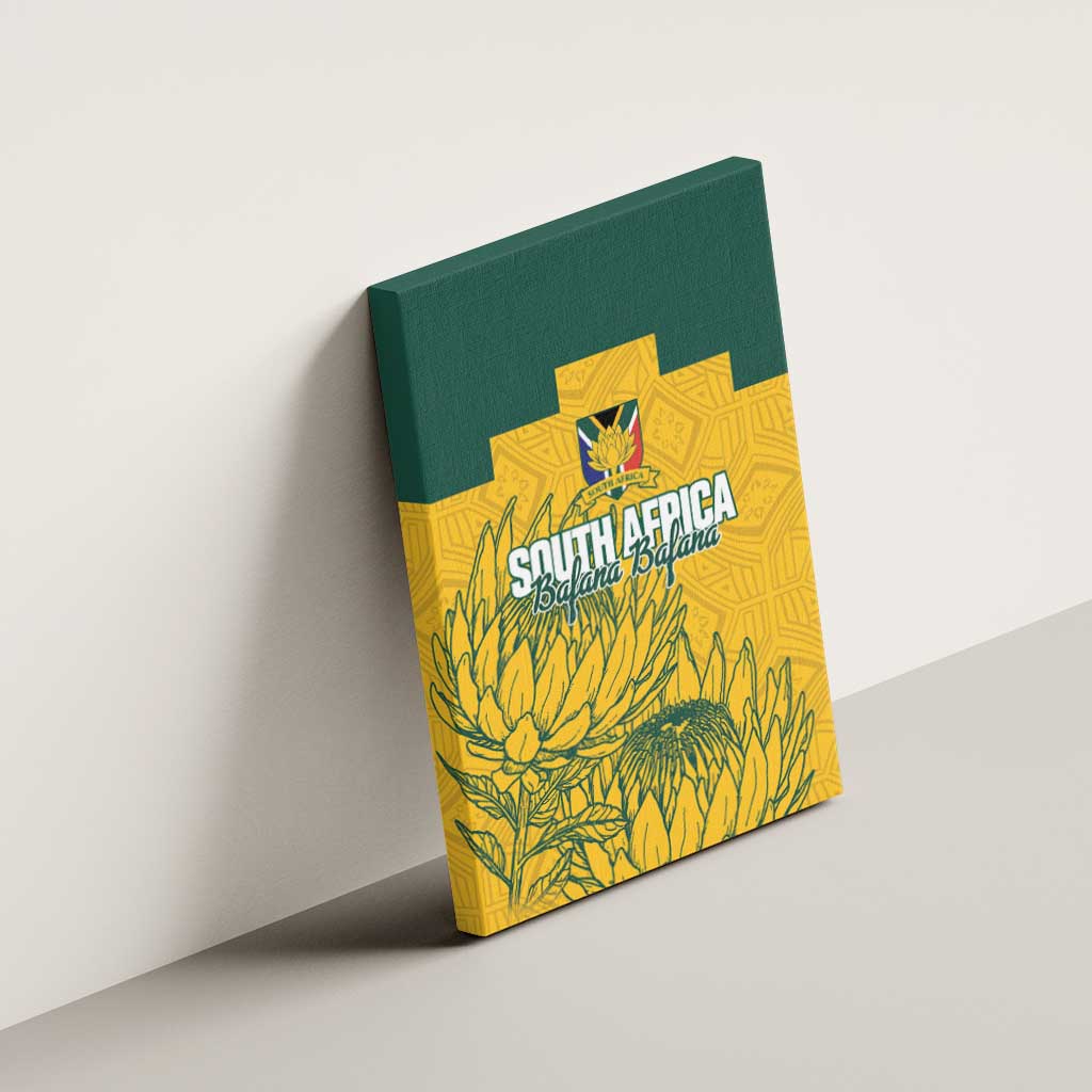 Custom South Africa Soccer Canvas Wall Art From Protea Roots We Rise - African Pride