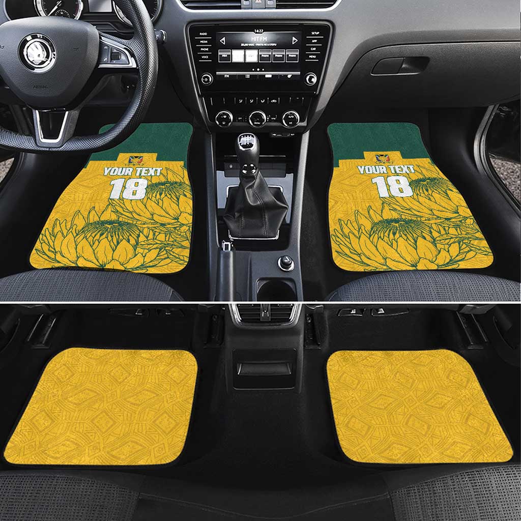 Custom South Africa Soccer Car Mats From Protea Roots We Rise - African Pride