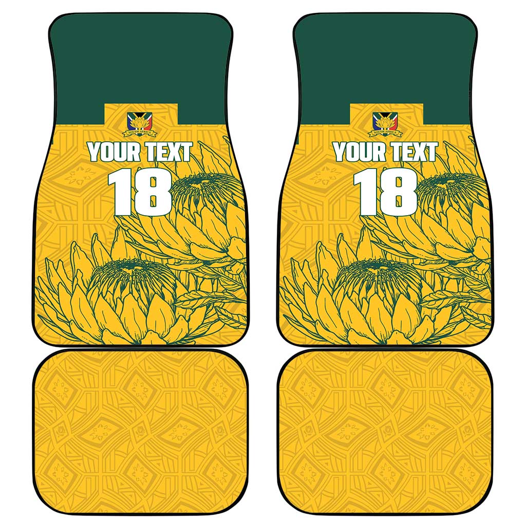 Custom South Africa Soccer Car Mats From Protea Roots We Rise - African Pride