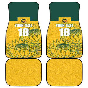 Custom South Africa Soccer Car Mats From Protea Roots We Rise - African Pride