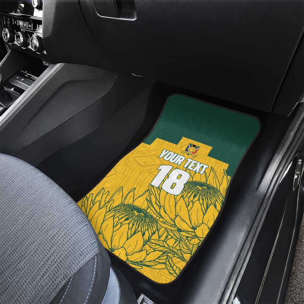 Custom South Africa Soccer Car Mats From Protea Roots We Rise - African Pride