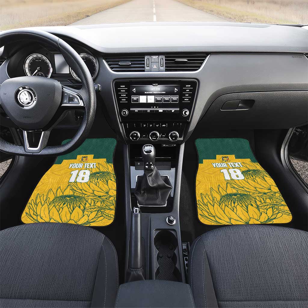 Custom South Africa Soccer Car Mats From Protea Roots We Rise - African Pride