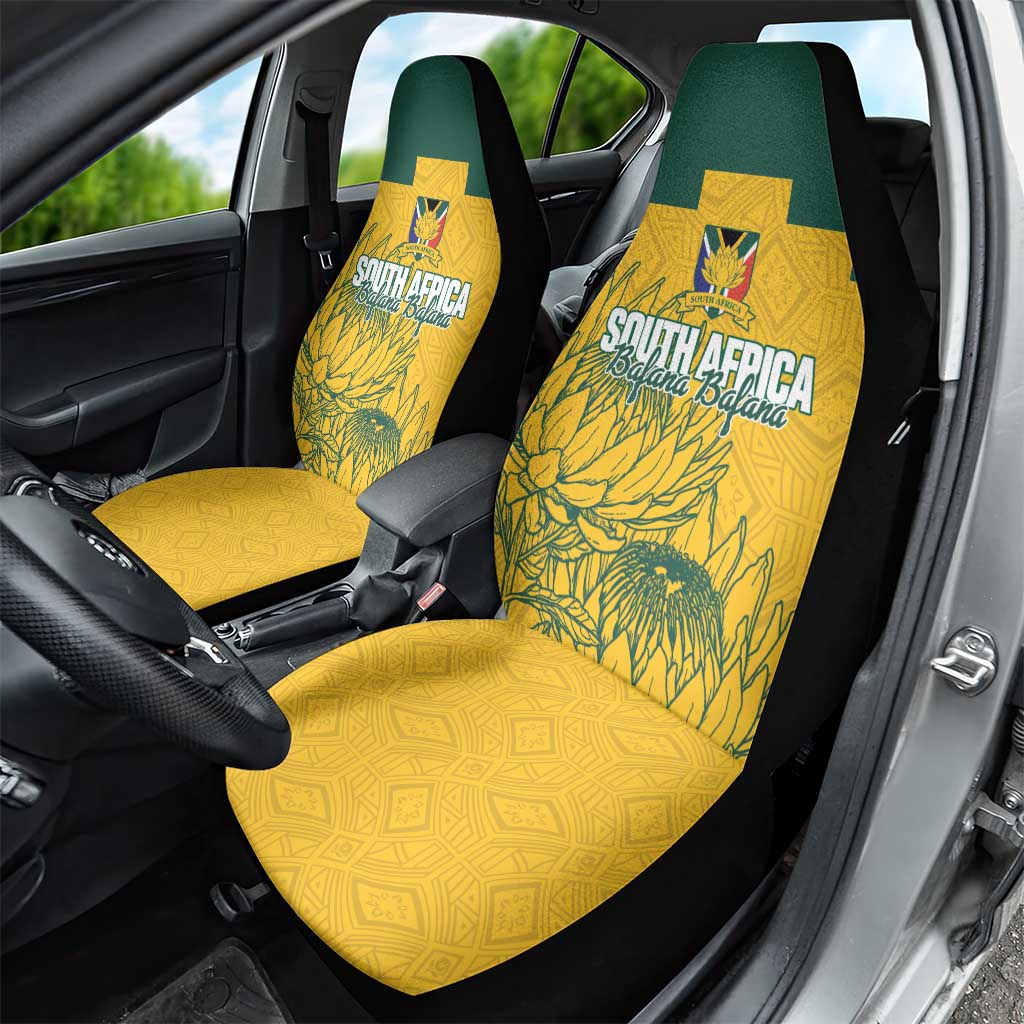 Custom South Africa Soccer Car Seat Cover From Protea Roots We Rise - African Pride