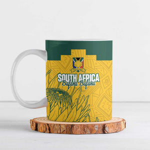 Custom South Africa Soccer Ceramic Mug From Protea Roots We Rise - African Pride