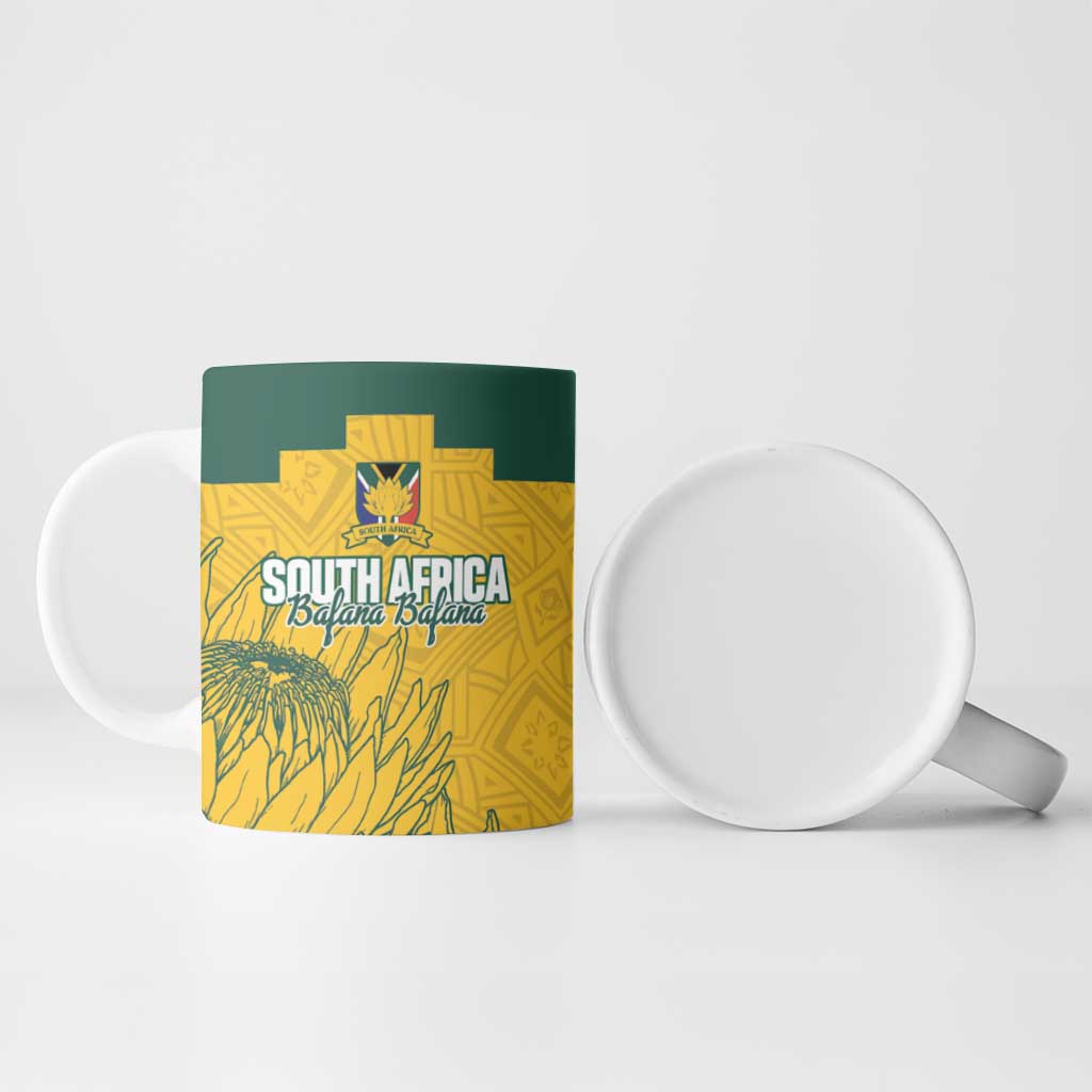 Custom South Africa Soccer Ceramic Mug From Protea Roots We Rise - African Pride