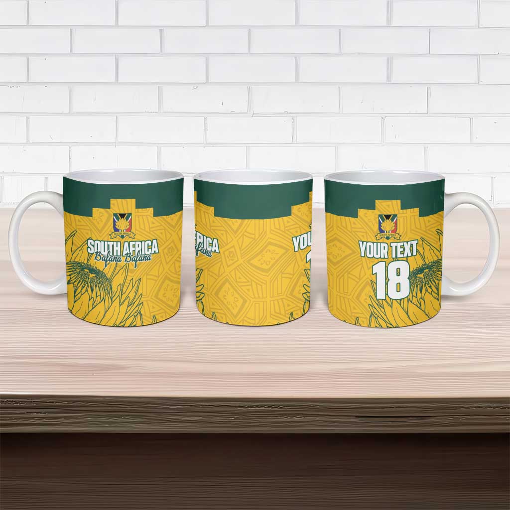 Custom South Africa Soccer Ceramic Mug From Protea Roots We Rise - African Pride