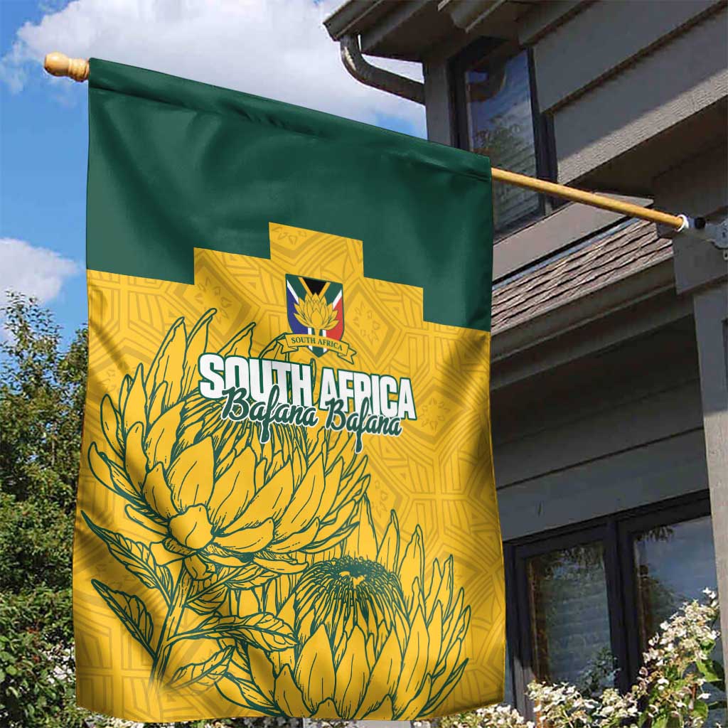 Custom South Africa Soccer Garden Flag From Protea Roots We Rise - African Pride