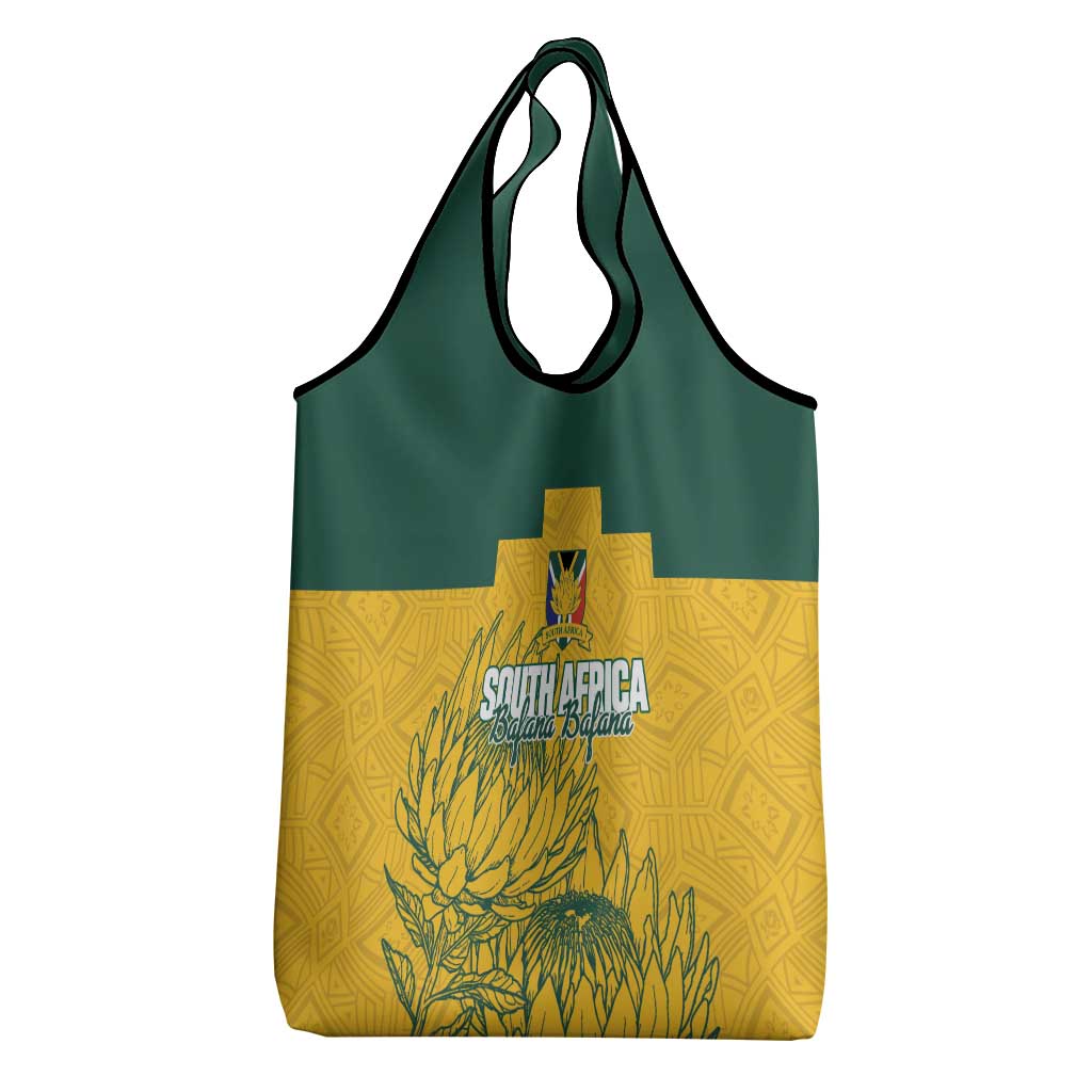 Custom South Africa Soccer Grocery Bag From Protea Roots We Rise - African Pride