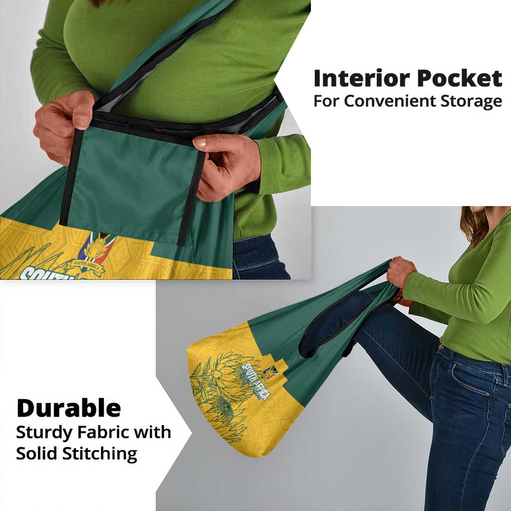 Custom South Africa Soccer Grocery Bag From Protea Roots We Rise - African Pride