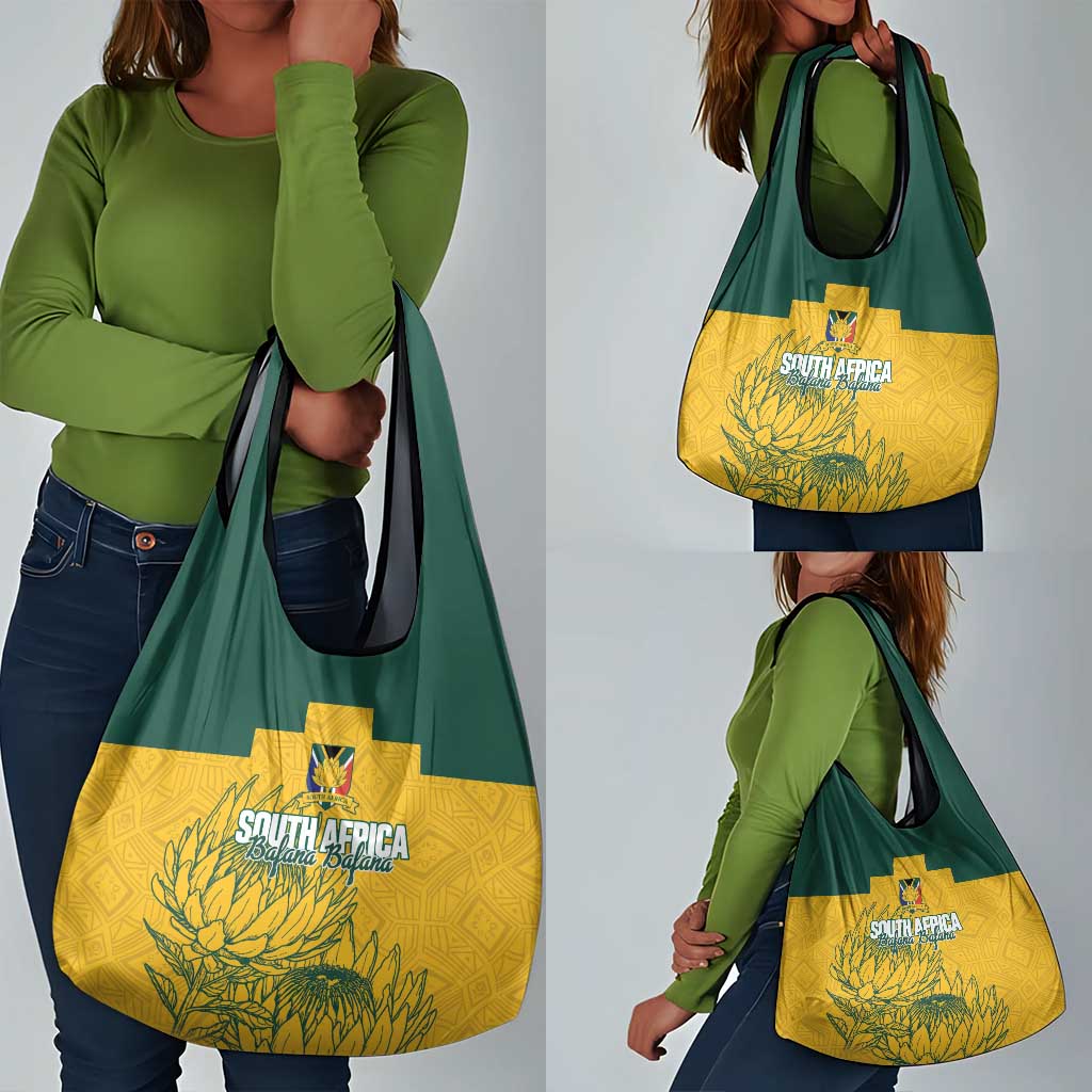 Custom South Africa Soccer Grocery Bag From Protea Roots We Rise - African Pride