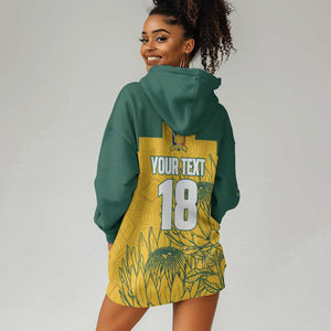 Custom South Africa Soccer Hoodie Dress From Protea Roots We Rise - African Pride