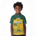 Custom South Africa Soccer Kid Polo Shirt From Protea Roots We Rise - African Pride