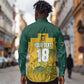 Custom South Africa Soccer Long Sleeve Button Shirt From Protea Roots We Rise - African Pride