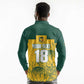 Custom South Africa Soccer Long Sleeve Polo Shirt From Protea Roots We Rise - African Pride