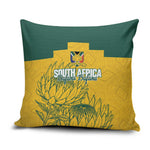 Custom South Africa Soccer Pillow Cover From Protea Roots We Rise - African Pride