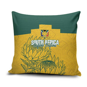 Custom South Africa Soccer Pillow Cover From Protea Roots We Rise - African Pride