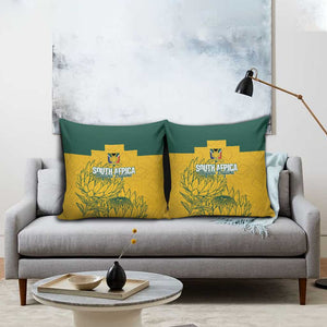 Custom South Africa Soccer Pillow Cover From Protea Roots We Rise - African Pride