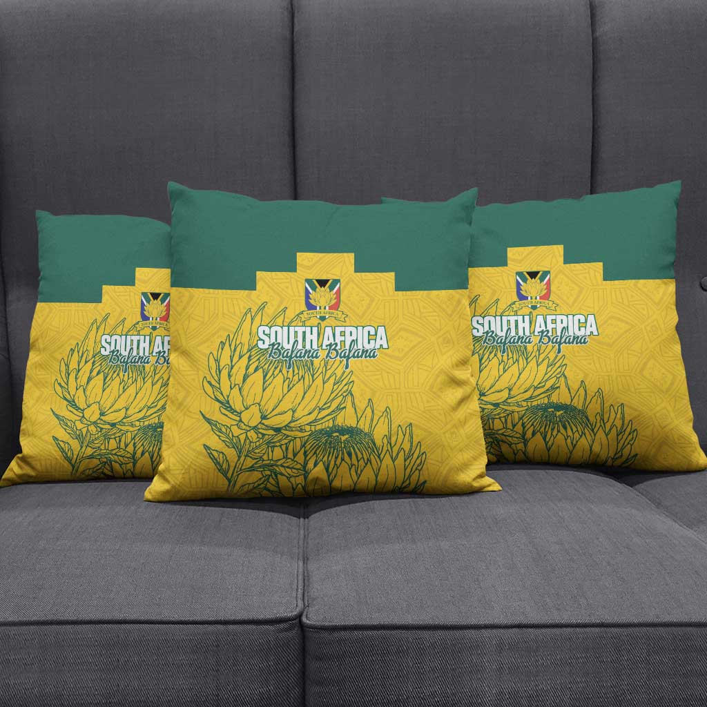 Custom South Africa Soccer Pillow Cover From Protea Roots We Rise - African Pride